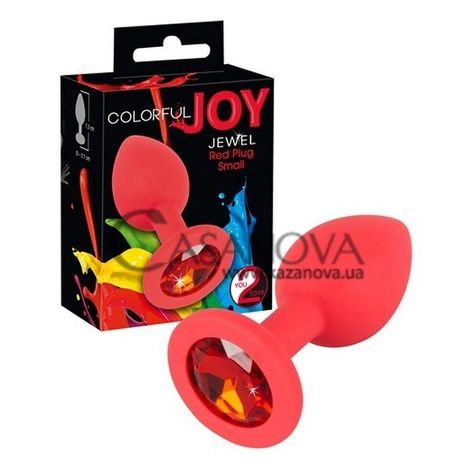 Основне фото Анальна пробка Colorful Joy Jewel Red Plug Small червона 7,2 см