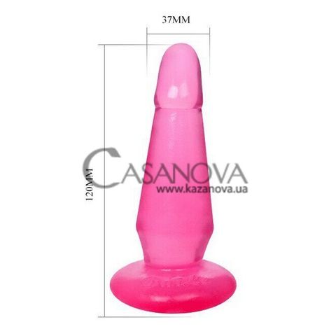 Основное фото Анальная пробка на присоске Butt Hungry розовая 12 см