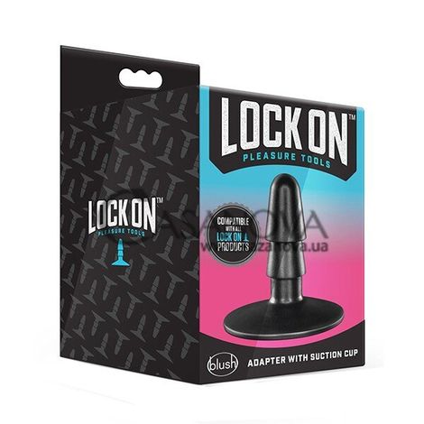 Основне фото Кріплення для страпона з присоскою Lock On Pleasure Tools Adapter With Suction Cup чорне