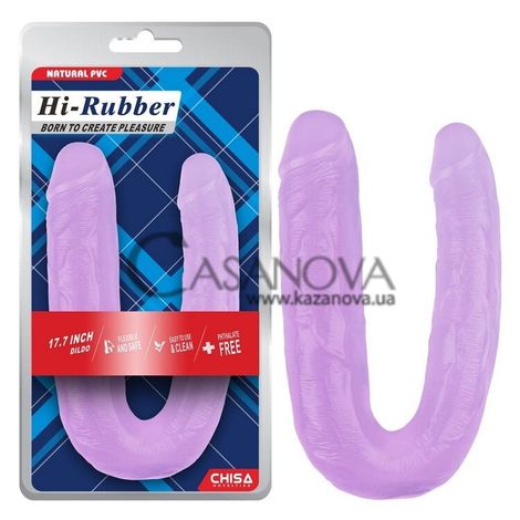 Основне фото Подвійний фалоімітатор Hi-Rubber Born To Create Pleasure 17,7 Inch фіолетовий 45 см