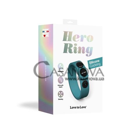 Основное фото Регулируемое эрекционное кольцо на кнопках Love To Love Hero Ring зелёное