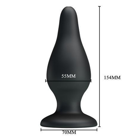 Основне фото Анальна пробка Pretty Love Sturdy Silicone Anal Plug чорний 15,4 см