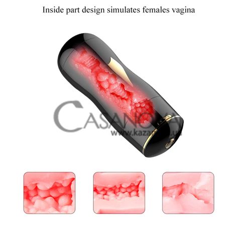 Основное фото Двухсторонний мастурбатор вагина и ротик на присоске с вибрацией и звуками Boss Series 63-00056 телесный