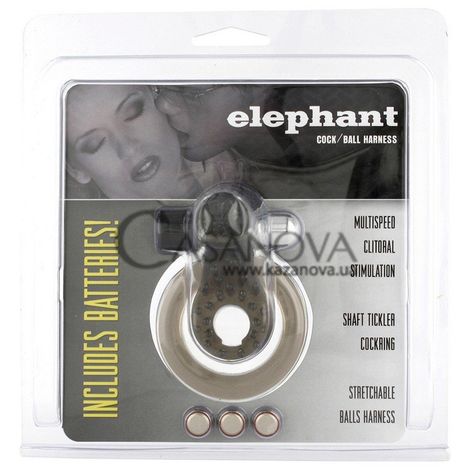 Основное фото Кольцо-стимулятор с вибрацией Elephant чёрное