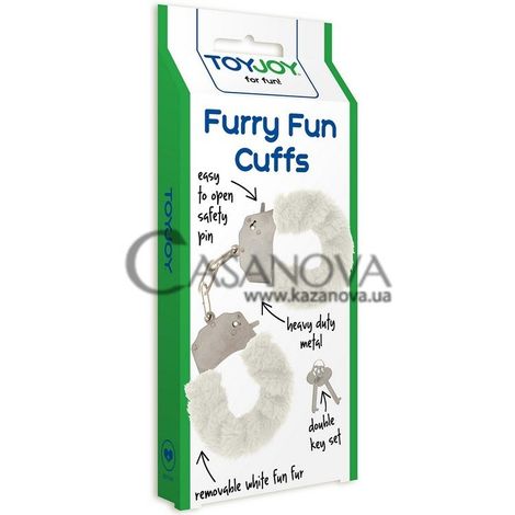 Основное фото Наручники с плюшем Furry Fun Cuffs белые