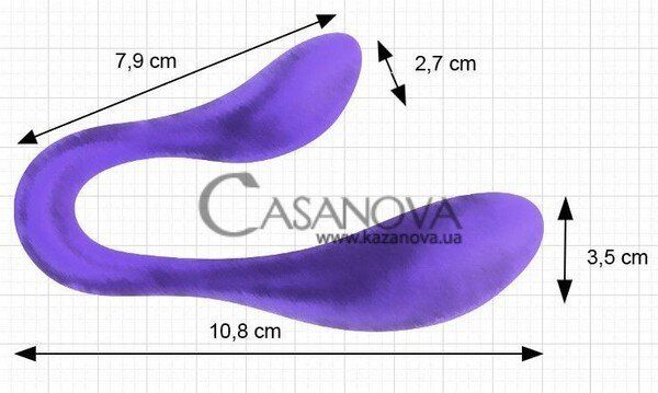 Основне фото Подвійний вібратор з пультом LRS Adrien Lastic Couple Secrets фіолетовий 10,8 см