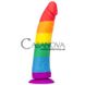 Дополнительное фото Реалистичный фаллоимитатор на присоске The Original Premium Silicone Rainbow разноцветный 20 см