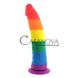 Дополнительное фото Реалистичный фаллоимитатор на присоске The Original Premium Silicone Rainbow разноцветный 20 см