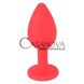 Дополнительное фото Анальная пробка Colorful Joy Jewel Red Plug Small красная 7,2 см