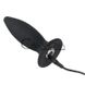 Дополнительное фото Анальная вибропробка Black Velvets Rechargeable Plug Small чёрная 11 см