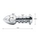 Дополнительное фото Анальная пробка с кристаллом SKN-MS103 серебристая с чёрным 11,5 см