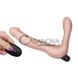 Додаткове фото Безременевий страпон із вібрацією Rechargeable IJOY Strapless Strap-On тілесний 20,3 см