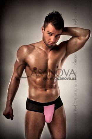 Основное фото Стринги Passion Thong 007 мужские чёрно-розовые