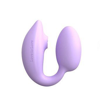 Основное фото Виброяйцо с вакуумным отростком для клитора Love to Love Wonderlover Viva Mauve сиреневое 9,8 см