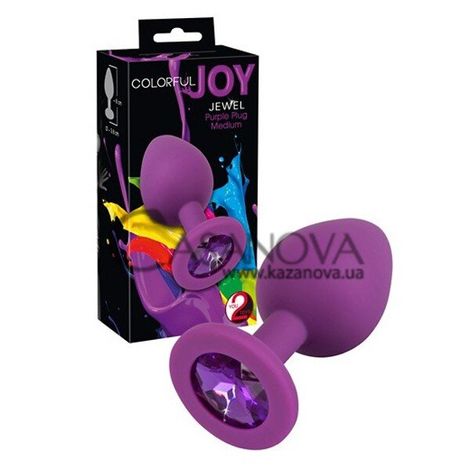 Основное фото Анальная пробка Colorful Joy Jewel Purple Plug Medium фиолетовая 8 см
