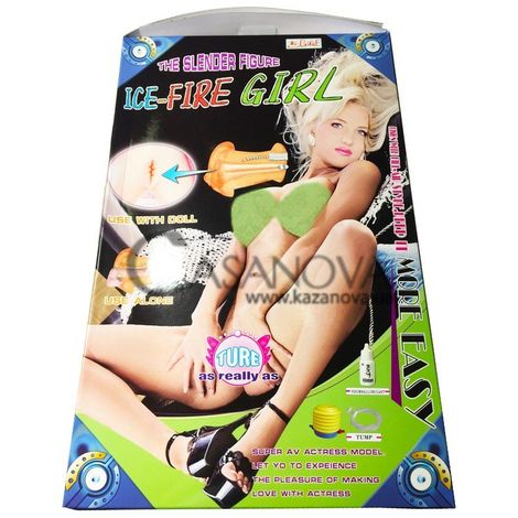 Основне фото Секс-лялька з вібрацією Ice-Fire Girl блондинка