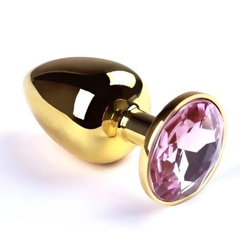 Основне фото Анальна пробка Gold Pink Topaz S золотисто-рожева 7,5 см