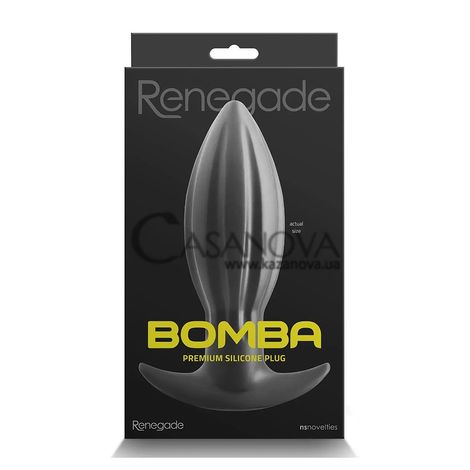 Основне фото Анальна пробка Renegade Bomba Small NS Novelties чорна 12,5 см