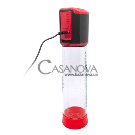 Основное фото Автоматическая вакуумная помпа Men Powerup Passion Pump 5 Speed Enlargement System красная с прозрачным