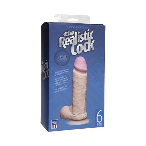 Основное фото Фаллоимитатор на присоске Doc Johnson The Realistic Cock телесный 18,5 см