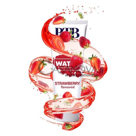 Основне фото Лубрикант на водній основі BTB Flavored Strawberry полуниця 100 мл