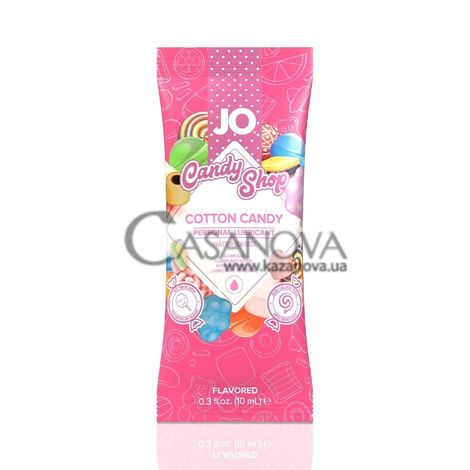 Основное фото Пробник орального лубриканта JO Candy Shop Cotton Candy Lubricant Flavored сладкая вата 10 мл