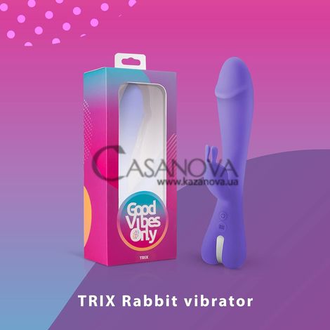 Основне фото Rabbit-вібратор Good Vibes Only Trix фіолетовий 22,5 см