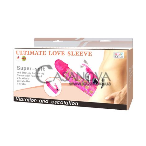 Основное фото Удлиняющая вибронасадка Lybaile Ultimate Love Sleeve Super Soft розовая 13 см