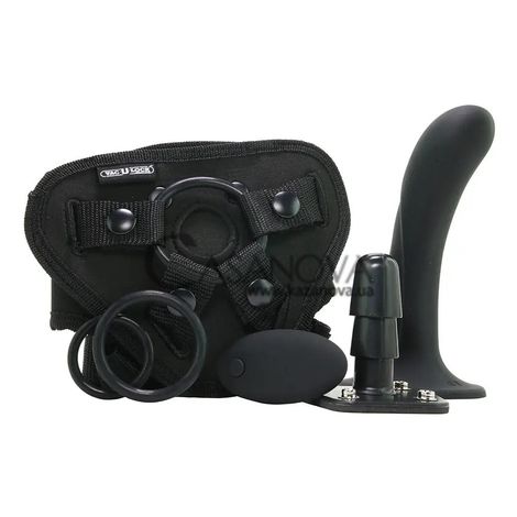 Основное фото Вибрострапон G-Spot Vibrating Pleasure Set черный 16,5 см