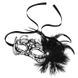 Дополнительное фото Маска на глаза с перьями и кристаллом Steamy Shades Mardi Gras Mask With Feathers чёрная
