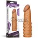 Дополнительное фото Удлиняющая насадка Pleasure X-Tender Penis Sleeve коричневая 18,5 см