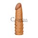 Додаткове фото Подовжувальна насадка Pleasure X-Tender Penis Sleeve коричнева 18,5 см