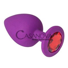 Основне фото Анальна пробка Crystal Purple Silicone Ruby M бузкова 8,5 см