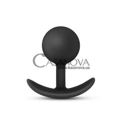 Основне фото Анальна кулька Anal Adventures Platinum Vibra Plug чорна 8,9 см