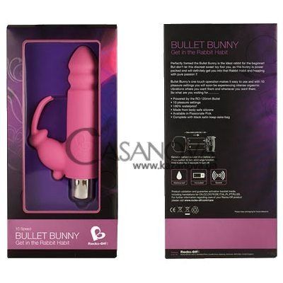 Основное фото Вибратор-rabbit Rocks-Off Bullet Bunny розовый 18,5 см