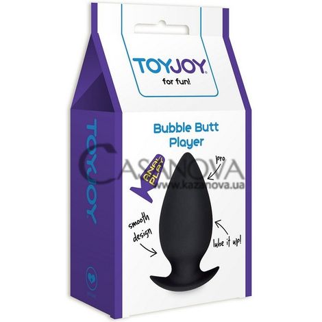 Основное фото Анальная пробка Bubble Butt Player Pro чёрная 11 см
