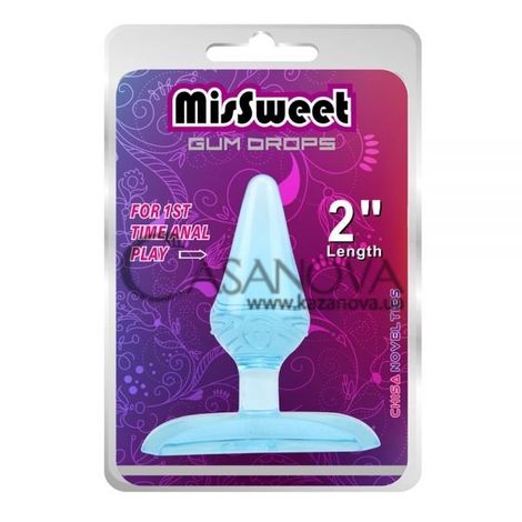 Основное фото Анальная пробка MisSweet Gum Drops голубая 6,6 см