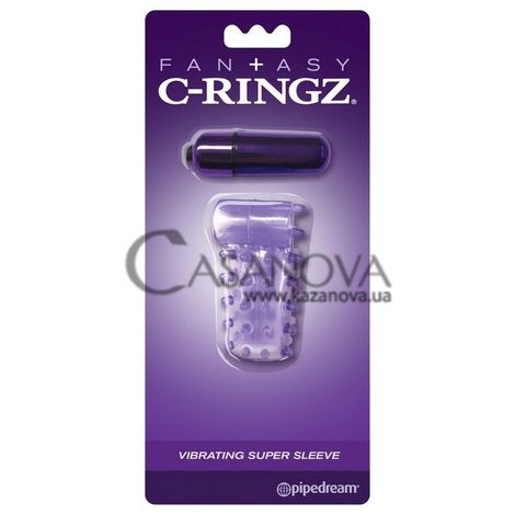 Основне фото Вібронасадка Fantasy C-Ringz Vibrating Super Sleeve фіолетова
