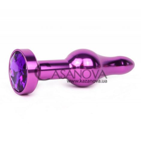 Основное фото Анальная пробка Anal Jewelry Plugs фиолетовая с фиолетовым кристаллом 10,3 см