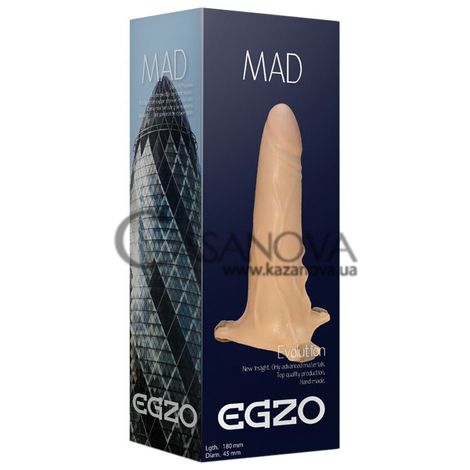 Основне фото Порожнистий страпон Egzo Mad Evolution FH17 тілесний 18 см