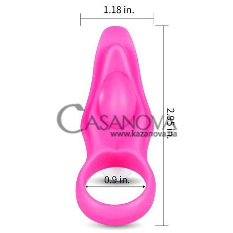 Основное фото Эрекционное виброкольцо Power Clit Cockring Stamina розовое