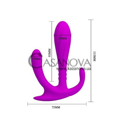 Основне фото Анально-вагінальний стимулятор Pretty Love Edgar пурпурний 11,5 см