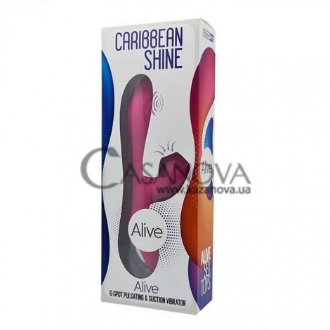 Основное фото Rabbit-вибратор с вакуумом Alive Caribbean Shine розовый 21 см
