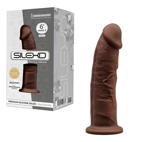 Основне фото Фалоімітатор на присосці Silexd Robby Brown Premium Silicone Dildo Model 2 коричневий 17 см