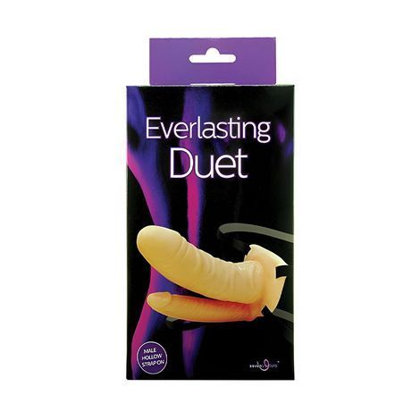Основное фото Двойной страпон Everlasting Duet телесный 15 см