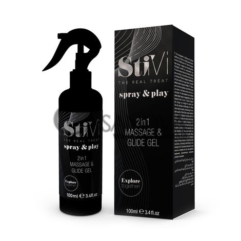 Основное фото Средство для секса и массажа Hot StiVi Spray-And-Play 2in1 Massage and Glide Gel 100 мл