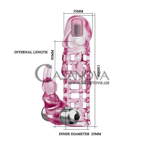 Основное фото Удлиняющая вибронасадка Lybaile Ultimate Love Sleeve розовая 13 см