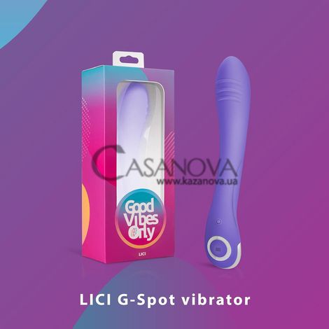 Основное фото Вибратор для точки G Good Vibes Only Lici G-Spot Vibrator фиолетовый 22,5 см