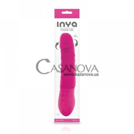 Основное фото Вибратор Inya Rechargeable Twister Vibe розовый 22,9 см