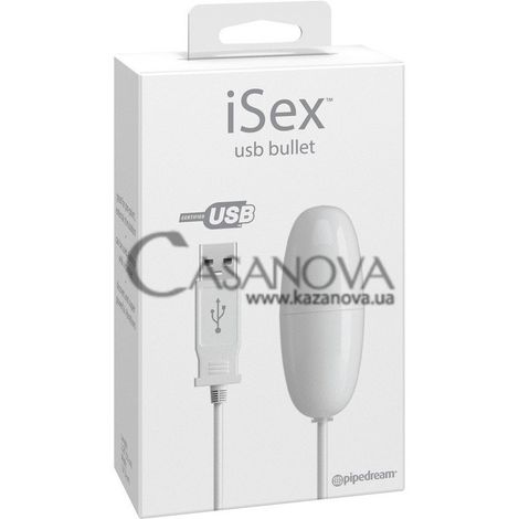 Основне фото Віброкуля iSex USB Bullet біла 5,5 см